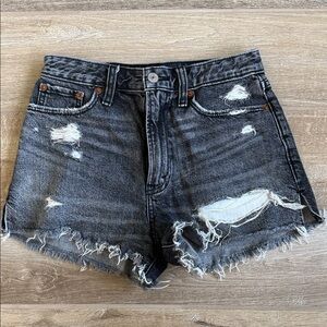 Abercrombie & Fitch Ripped Gray Jean Shorts